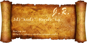 Jáksó Renáta névjegykártya