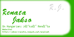 renata jakso business card
